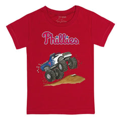 Red Philadelphia Phillies Tiny Turnip Youth Monster Truck T-Shirt