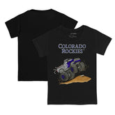 Black Colorado Rockies Tiny Turnip Youth Monster Truck T-Shirt