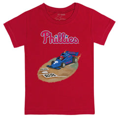Red Philadelphia Phillies Tiny Turnip Youth Race Car T-Shirt