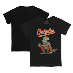 Black Baltimore Orioles Tiny Turnip Youth Triceratops T-Shirt