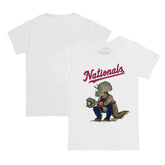 White Washington Nationals Tiny Turnip Youth Triceratops T-Shirt