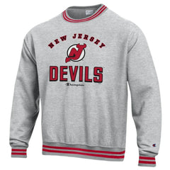 NHL New Jersey Devils Champion Reverse Weave Yarn Dye Pullover Sweatshirt