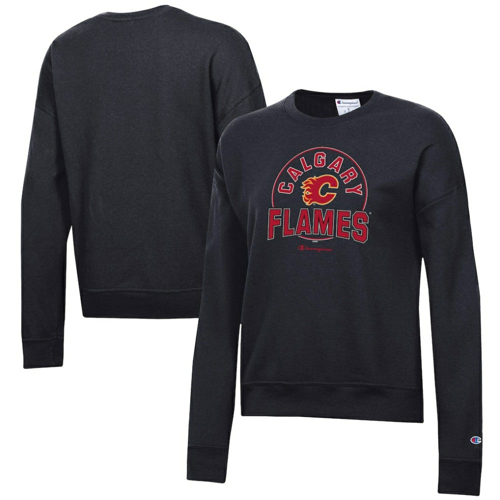 NHL Calgary Flames Champion Women's Powerblend Pullover Sweatshirt