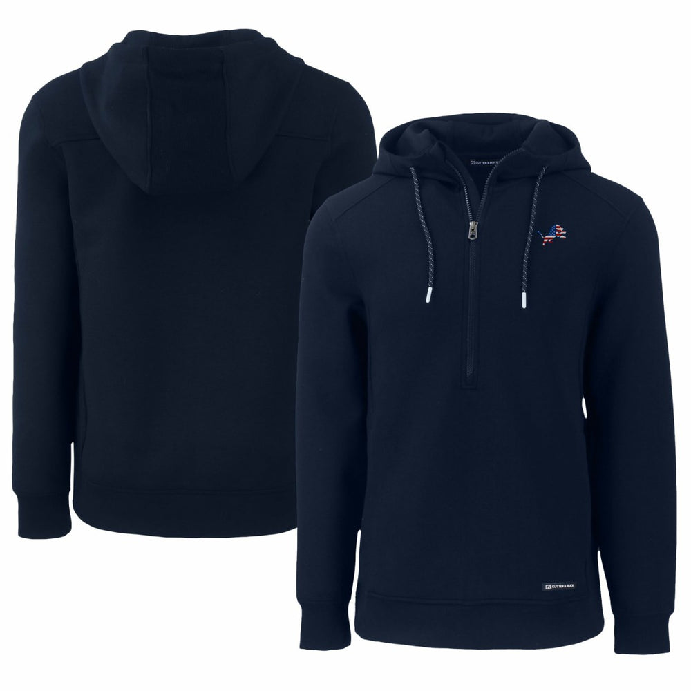 Cutter & Buck Americana Roam Eco Half-Zip Recycled Pullover Hoodie - Detroit Lions Hoodies