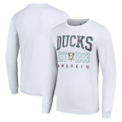 NHL Anaheim Ducks Starter Retro Graphic Long Sleeve Crew T-Shirt