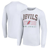 NHL New Jersey Devils Starter Retro Graphic Long Sleeve Crew T-Shirt