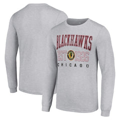 NHL Chicago Blackhawks Starter Retro Graphic Long Sleeve Crew T-Shirt