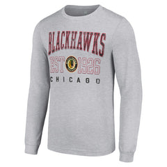 NHL Chicago Blackhawks Starter Retro Graphic Long Sleeve Crew T-Shirt