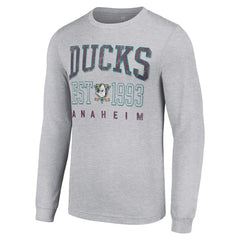 NHL Anaheim Ducks Starter Retro Graphic Long Sleeve Crew T-Shirt