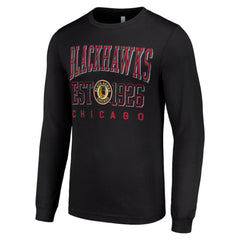 NHL Chicago Blackhawks Starter Retro Graphic Long Sleeve Crew T-Shirt