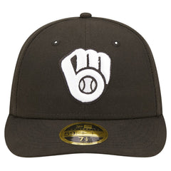 Black Milwaukee Brewers New Era Low Profile 59FIFTY Fitted Hat