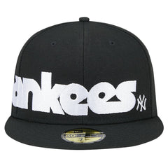 Black New York Yankees New Era Checkered Undervisor 59FIFTY Fitted Hat
