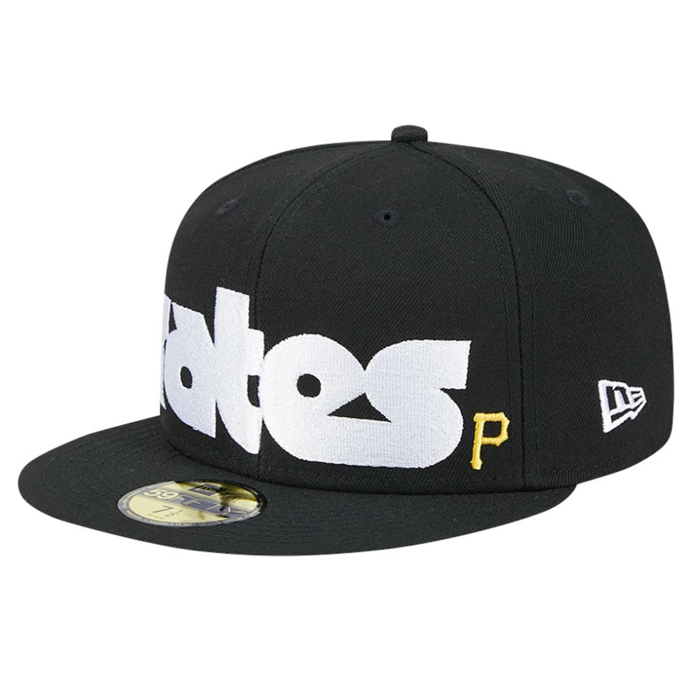 Black Pittsburgh Pirates New Era Checkered Undervisor 59FIFTY Fitted Hat
