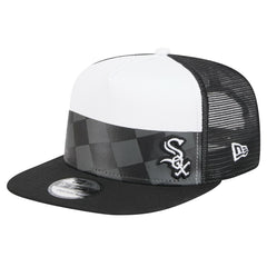 Black Chicago White Sox New Era Checkmate Trucker 9FIFTY Snapback Hat