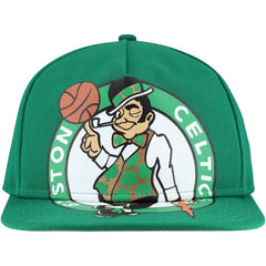 New Era Boston Celtics Oversized Puff Print Logo Golfer Snapback Hat