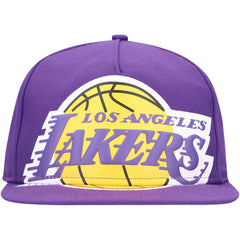 New Era Los Angeles Lakers Oversized Puff Print Logo Golfer Snapback Hat