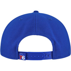New Era Philadelphia 76ers Oversized Puff Print Logo Golfer Snapback Hat