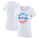 Oklahoma City Thunder G-III 4Her by Carl Banks Women's Super-Slim Fit Lightweight Large City Logo T-Shirt
