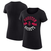 Houston Rockets G-III 4Her by Carl Banks Women's Super-Slim Fit Lightweight Large City Logo T-Shirt