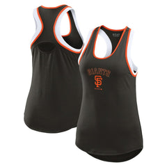 Black San Francisco Giants WEAR by Erin Andrews Women's Colorblock Racerback Tank Top