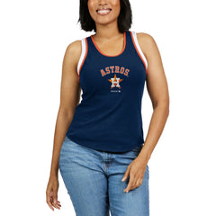Navy Houston Astros WEAR by Erin Andrews Women's Colorblock Racerback Tank Top