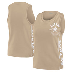 Tan Houston Astros WEAR by Erin Andrews Women's Tonal Tank Top