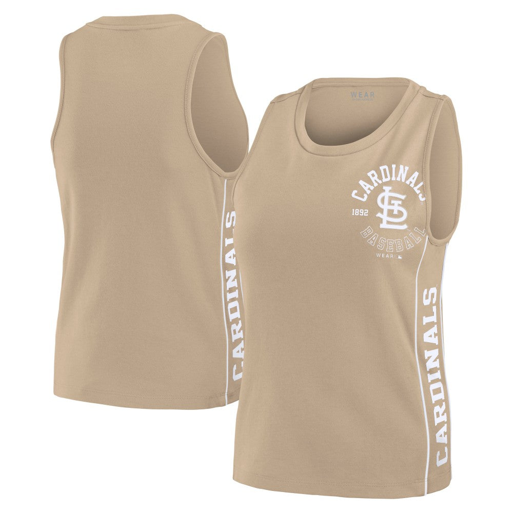 Tan St. Louis Cardinals WEAR by Erin Andrews Women's Tonal Tank Top