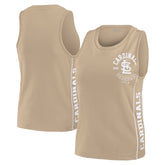 Tan St. Louis Cardinals WEAR by Erin Andrews Women's Tonal Tank Top