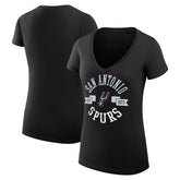 San Antonio Spurs G-III 4Her by Carl Banks Women's Super-Slim Fit Lightweight Large City Logo V-Neck T-Shirt