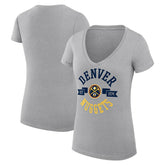 Denver Nuggets G-III 4Her by Carl Banks Women's Super-Slim Fit Lightweight Large City Logo V-Neck T-Shirt sale