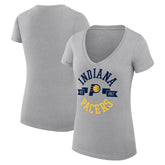 Indiana Pacers G-III 4Her by Carl Banks Women's Super-Slim Fit Lightweight Large City Logo V-Neck T-Shirt