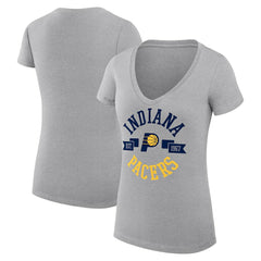 Indiana Pacers G-III 4Her by Carl Banks Women's Super-Slim Fit Lightweight Large City Logo V-Neck T-Shirt