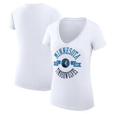 Minnesota Timberwolves G-III 4Her by Carl Banks Women's Super-Slim Fit Lightweight Large City Logo V-Neck T-Shirt