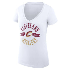 Cleveland Cavaliers G-III 4Her by Carl Banks Women's Super-Slim Fit Lightweight Large City Logo V-Neck T-Shirt sale