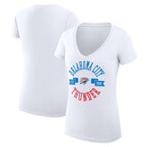 Oklahoma City Thunder G-III 4Her by Carl Banks Women's Super-Slim Fit Lightweight Large City Logo V-Neck T-Shirt
