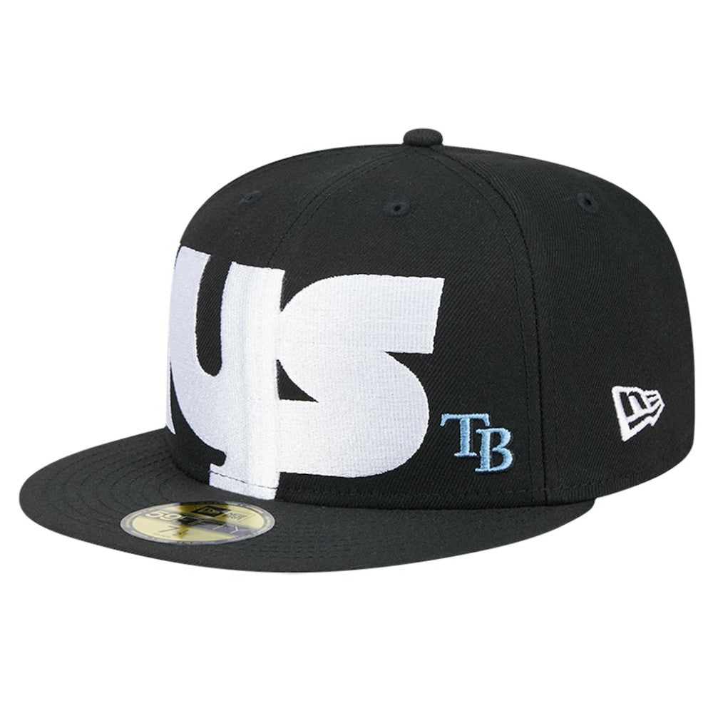 Black Tampa Bay Rays New Era Checkered Undervisor 59FIFTY Fitted Hat
