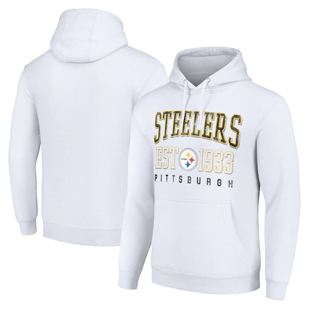 Starter Unisex Throwback Logo Pullover Hoodie - Pittsburgh Steelers Hoodies