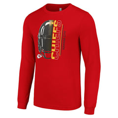 Starter Half Helmet Logo Long Sleeve T-Shirt - Kansas City Chiefs T-shirts