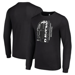 Starter Half Helmet Logo Long Sleeve T-Shirt - Baltimore Ravens T-shirts