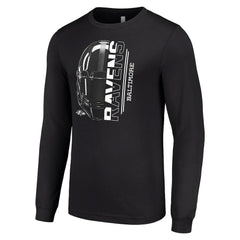 Starter Half Helmet Logo Long Sleeve T-Shirt - Baltimore Ravens T-shirts