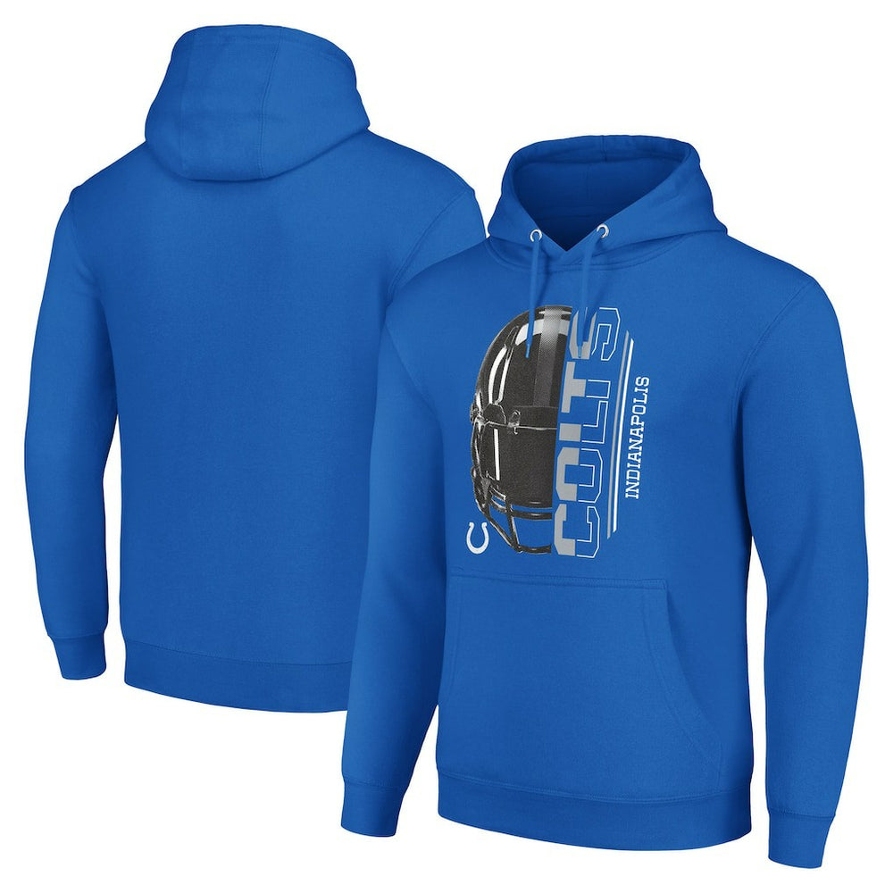 Starter Unisex Half Helmet Logo Pullover Hoodie - Indianapolis Colts Hoodies