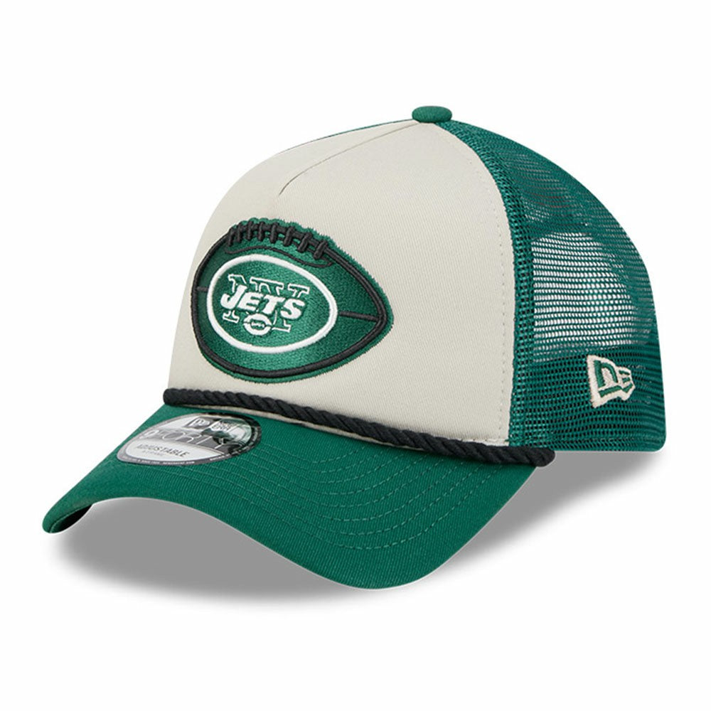 2024 Sideline Historic 9FORTY A-Frame Trucker Adjustable Hat - New York Jets Hats