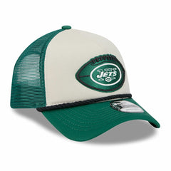 2024 Sideline Historic 9FORTY A-Frame Trucker Adjustable Hat - New York Jets Hats