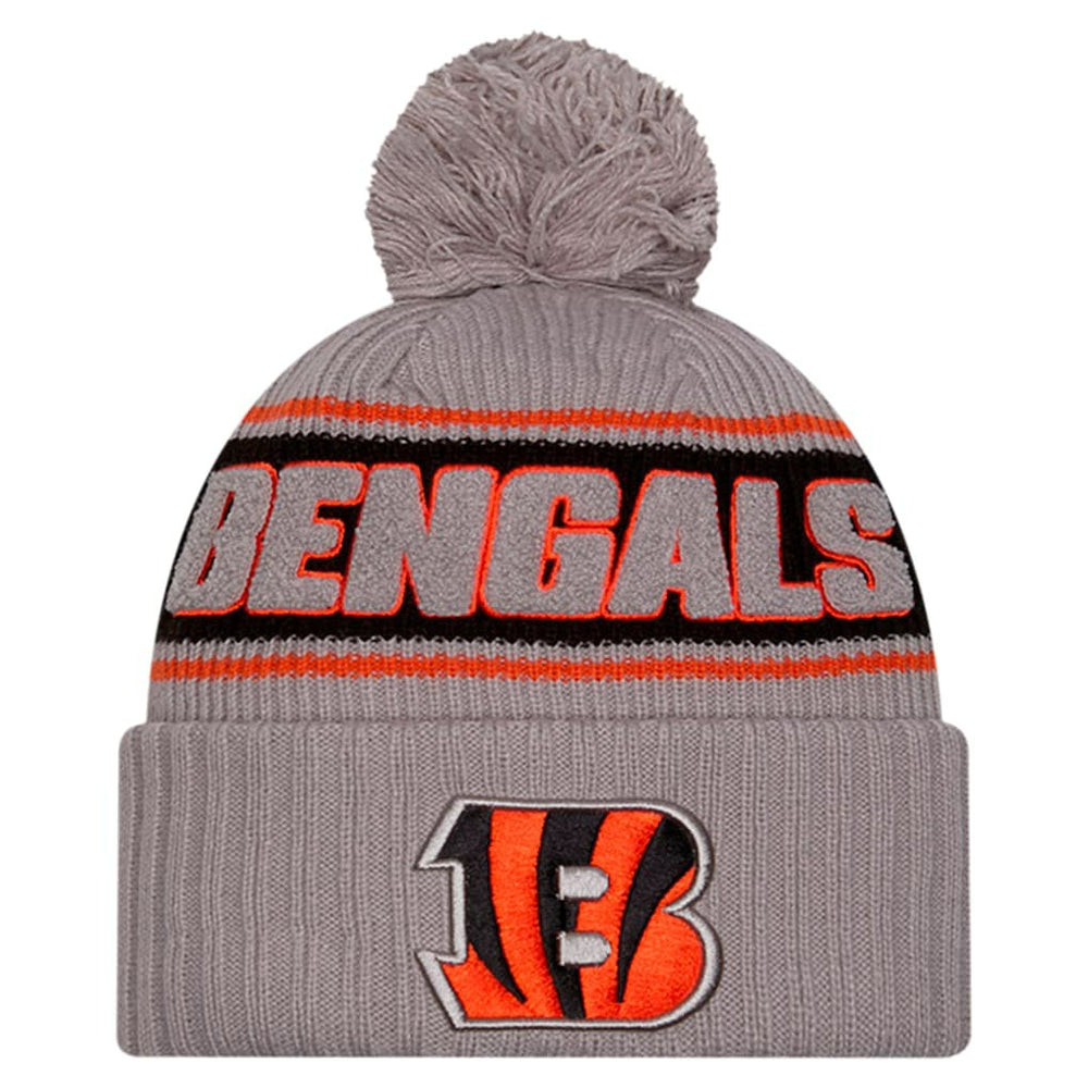 2024 Sideline Sport Cuffed Knit Hat with Pom - Cincinnati Bengals Hats