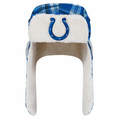 Sideline Plaid Sherpa Trapper Hat - Indianapolis Colts Hats