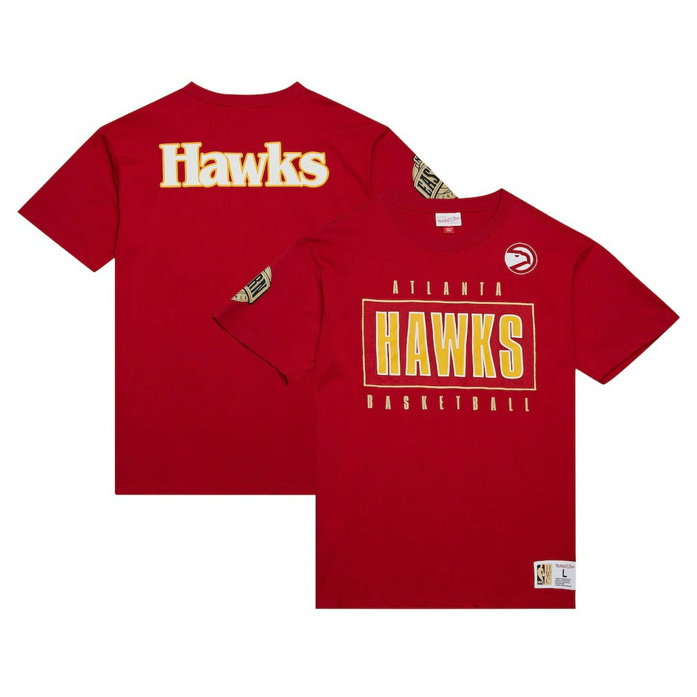 Mitchell & Ness Atlanta Hawks Hardwood Classics Team OG 2.0 Premium Vintage Logo T-Shirt