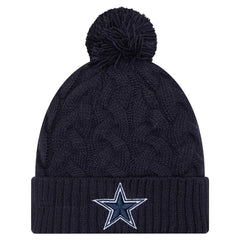Women's Cable Knit Hat with Pom - Dallas Cowboys Hats