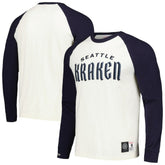 NHL Seattle Kraken Mitchell & Ness Legendary Slub Vintage Raglan Long Sleeve T-Shirt