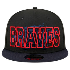 Black Atlanta Braves New Era Splatter 9FIFTY Snapback Hat