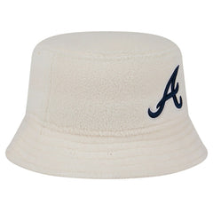 White Atlanta Braves New Era Women's Chrome Cozy Bucket Hat